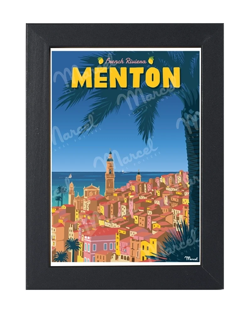 Carte Postale MENTON "French Riviera"