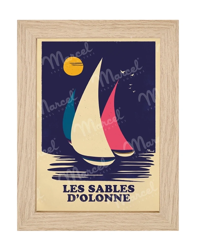Carte Postale LES SABLES D’OLONNE "Rétro Sailing"
