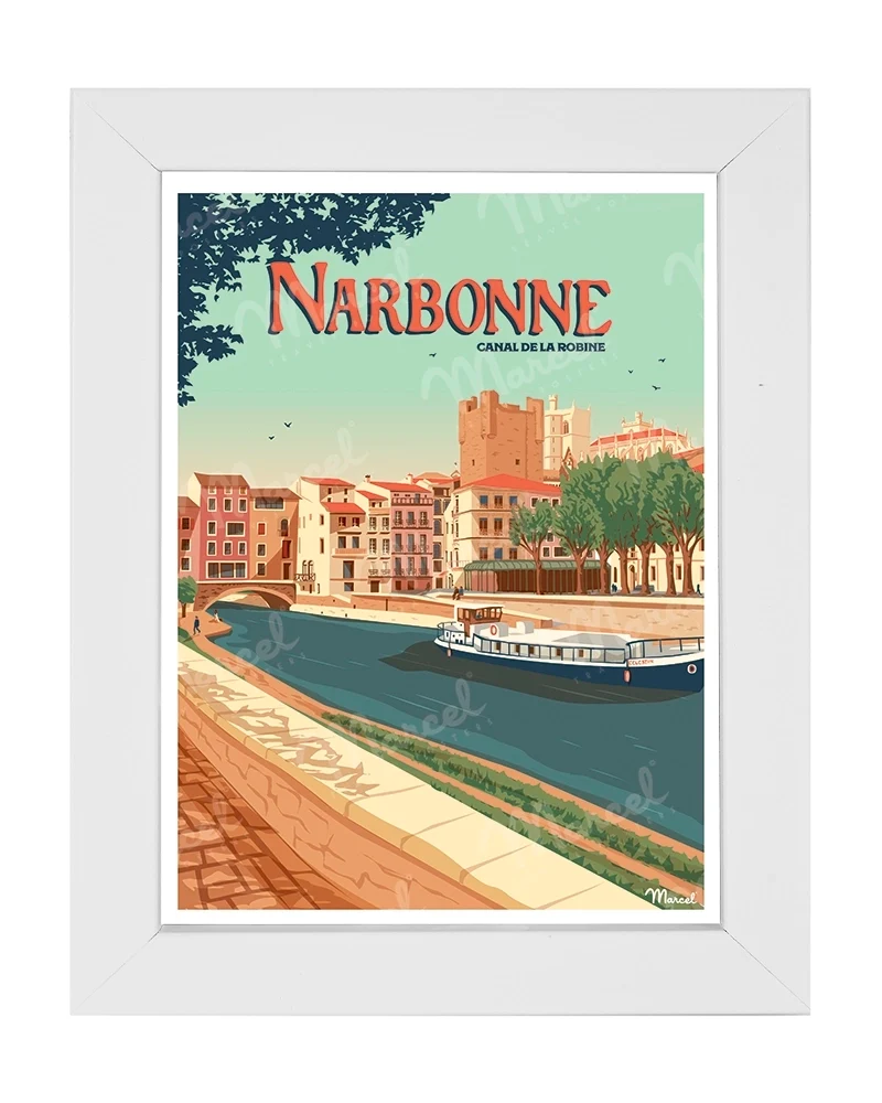 Carte Postale NARBONNE ''Le Canal de la Robine''