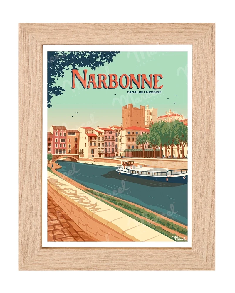 Carte Postale NARBONNE ''Le Canal de la Robine''