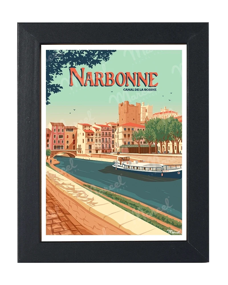 Carte Postale NARBONNE ''Le Canal de la Robine''