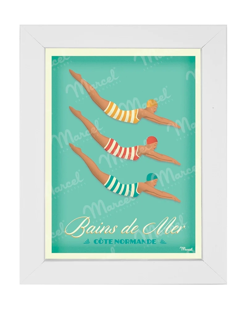 Carte Postale CÔTE NORMANDE "Bains de Mer"
