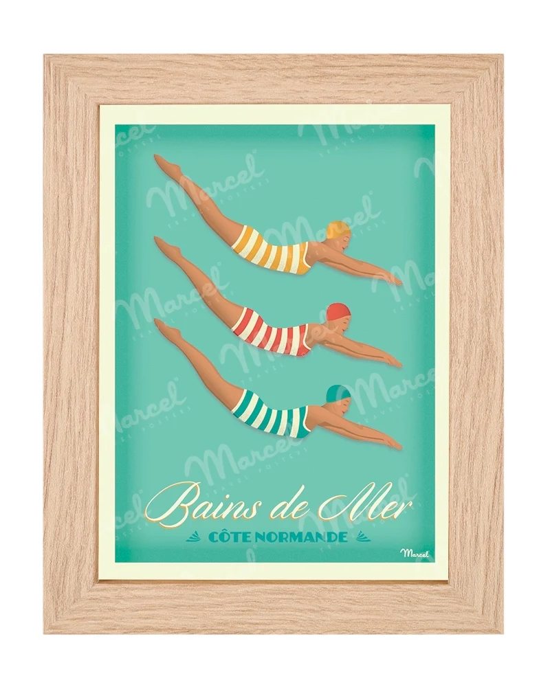 Carte Postale CÔTE NORMANDE "Bains de Mer"