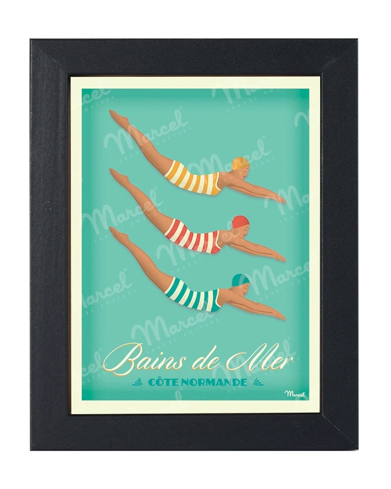 Carte Postale CÔTE NORMANDE "Bains de Mer"