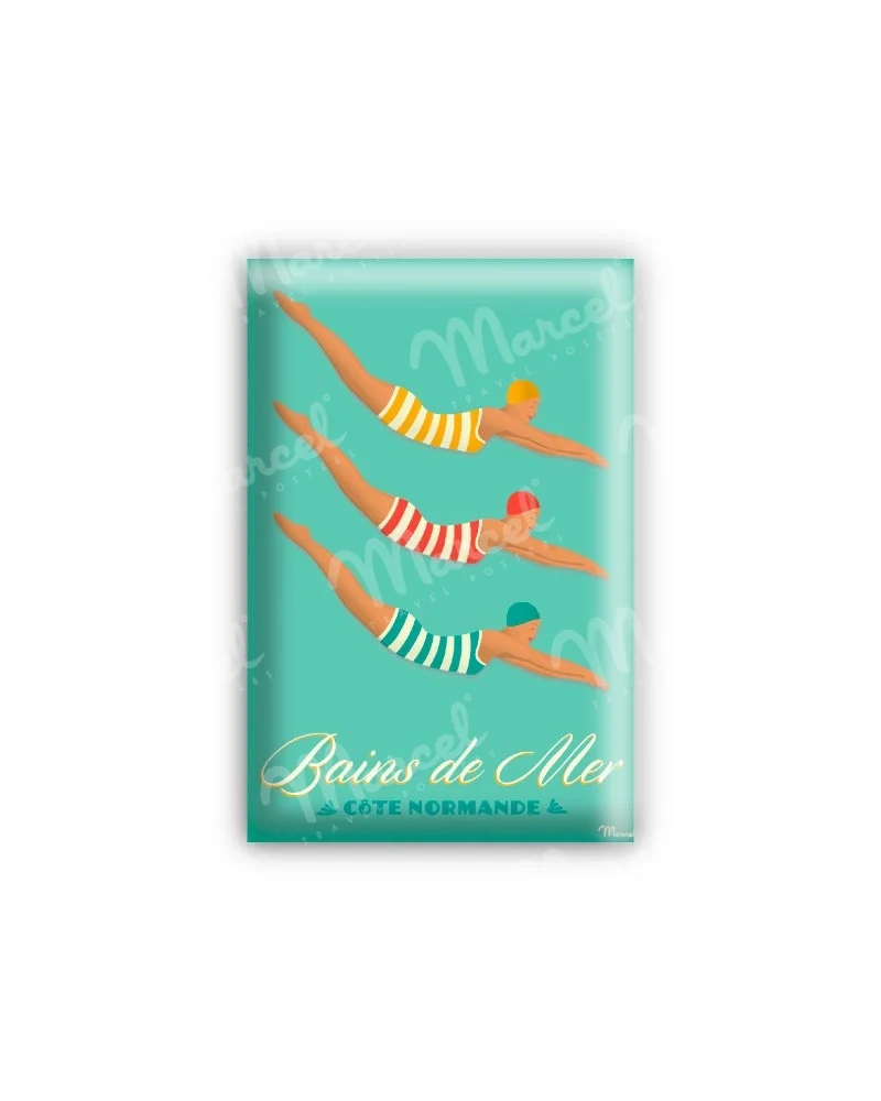 Magnet CÔTE NORMANDE "Bains de Mer"