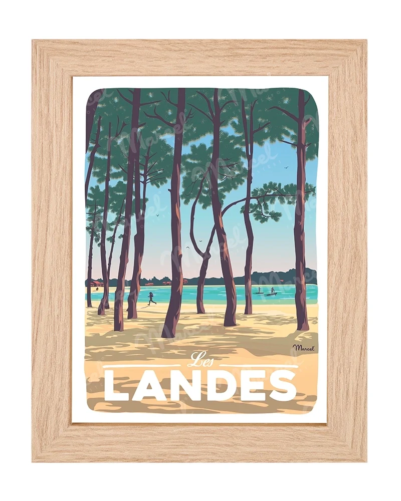 Carte Postale LANDES "Au Bord du Lac"