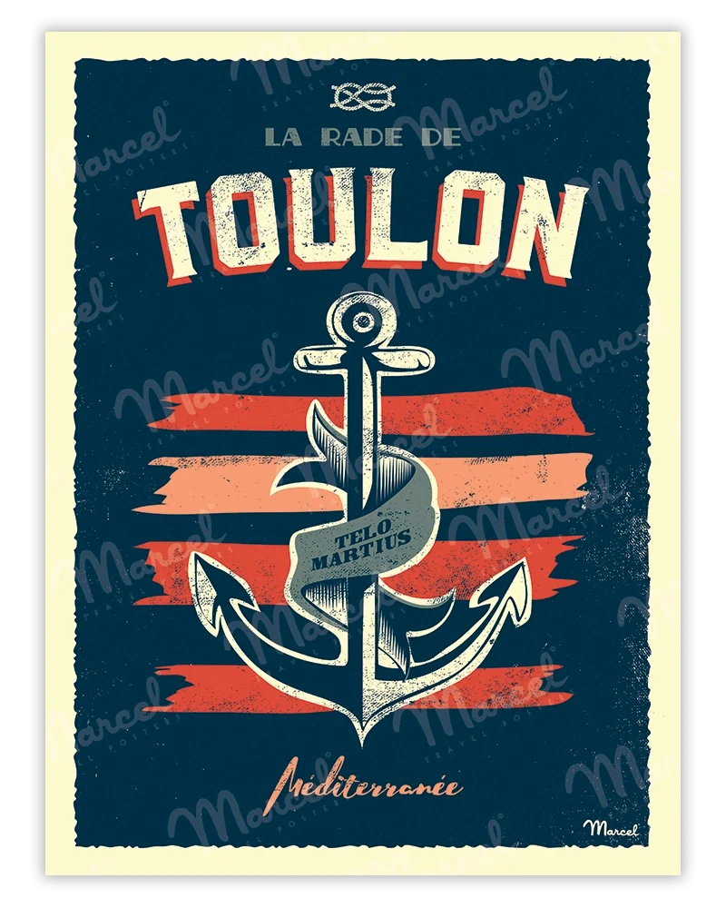 Affiche TOULON "Ancre Marine"