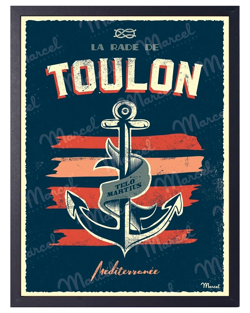 Affiche TOULON "Ancre Marine"