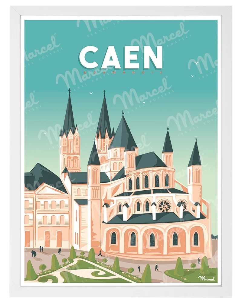 Affiche CAEN "L'Abbaye aux Hommes"