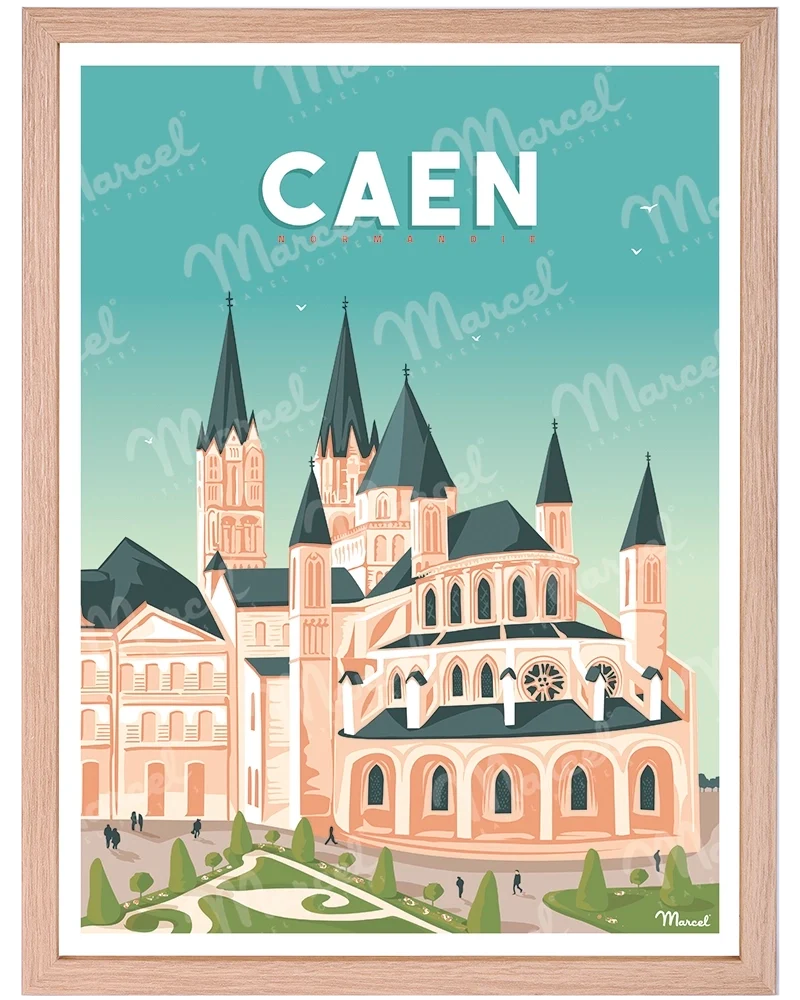 Affiche CAEN "L'Abbaye aux Hommes"