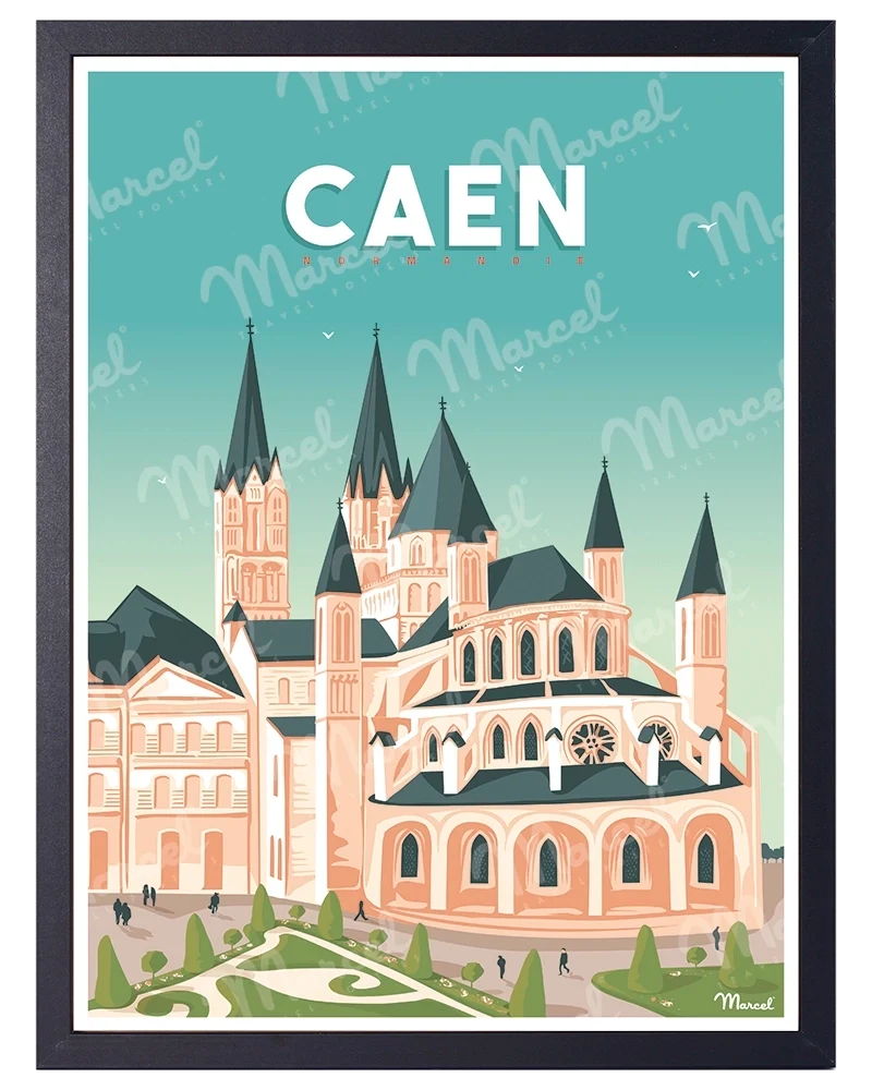 Affiche CAEN "L'Abbaye aux Hommes"
