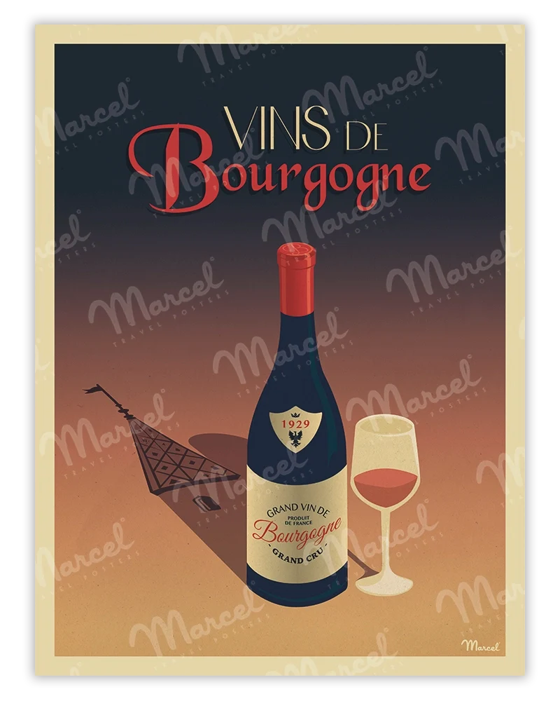 Affiche "Vins de BOURGOGNE"