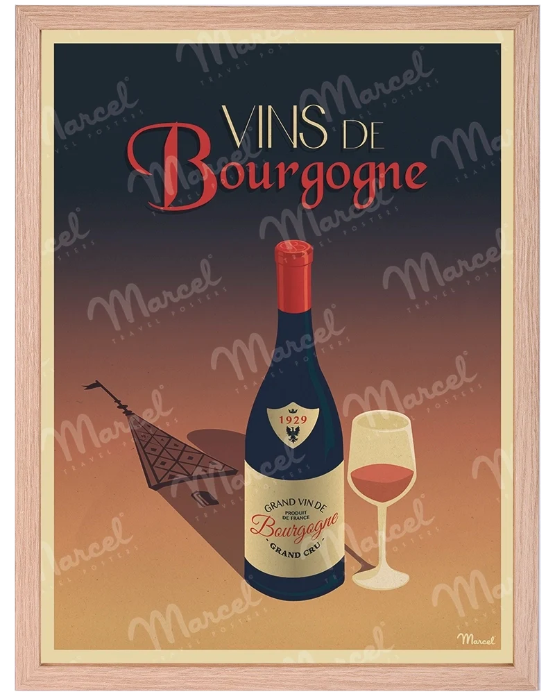 Affiche "Vins de BOURGOGNE"
