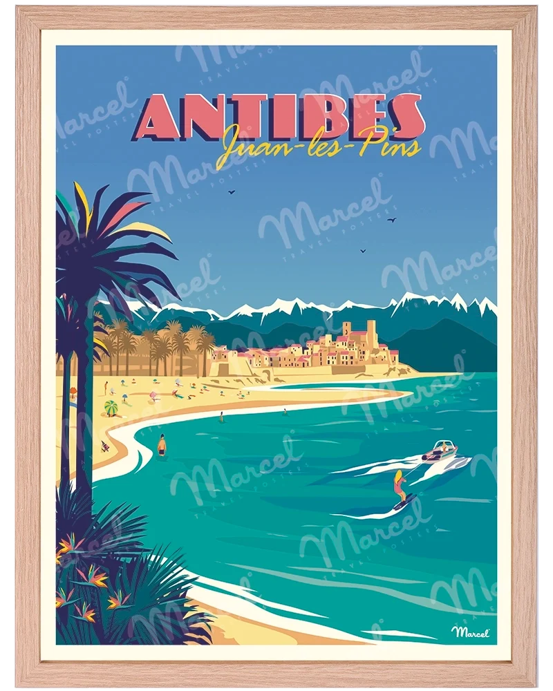 Affiche ANTIBES "Juan-Les-Pins"