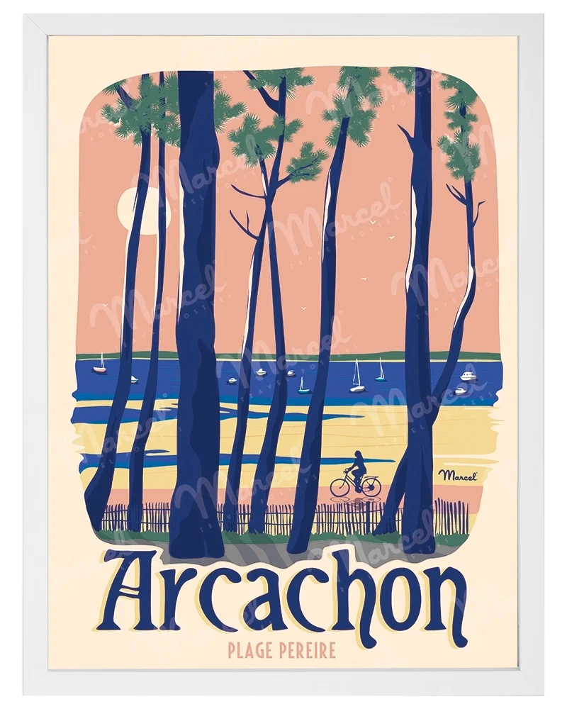 Affiche ARCACHON "Plage Pereire"