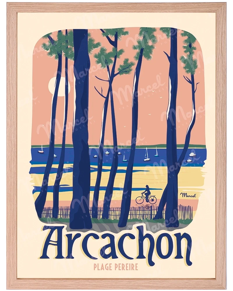 Affiche ARCACHON "Plage Pereire"