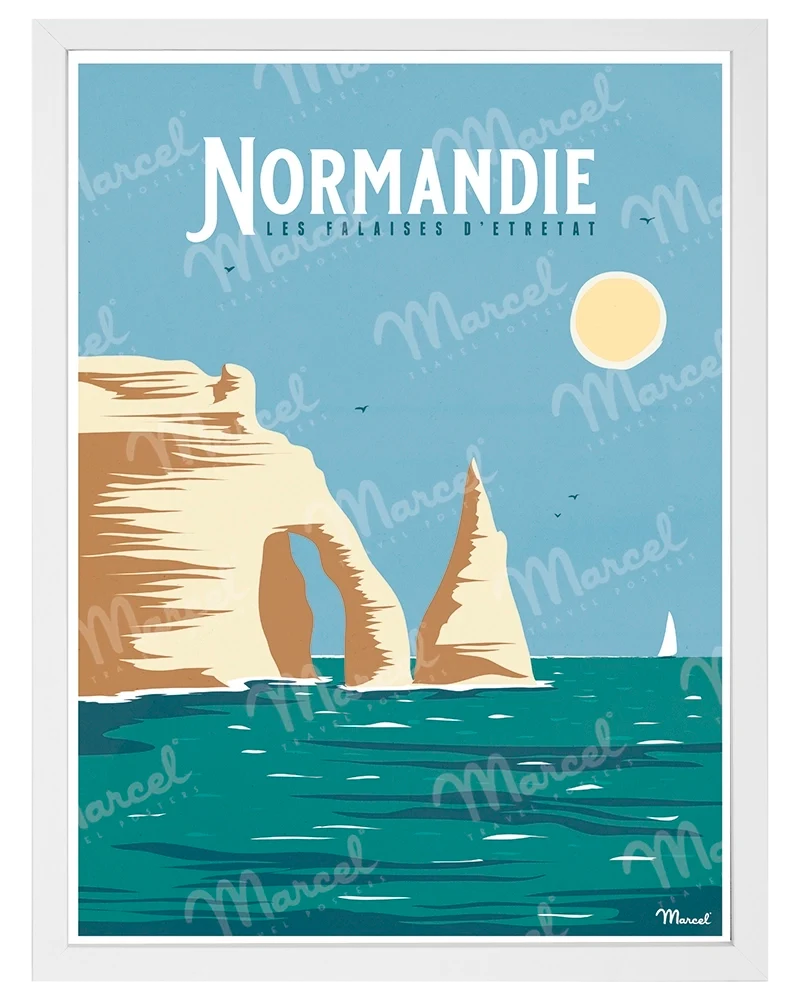 Affiche NORMANDIE "Falaises d'Etretat"