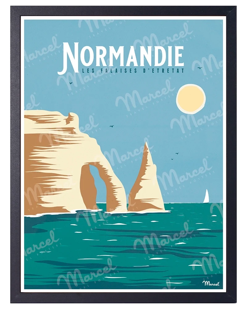 Affiche NORMANDIE "Falaises d'Etretat"