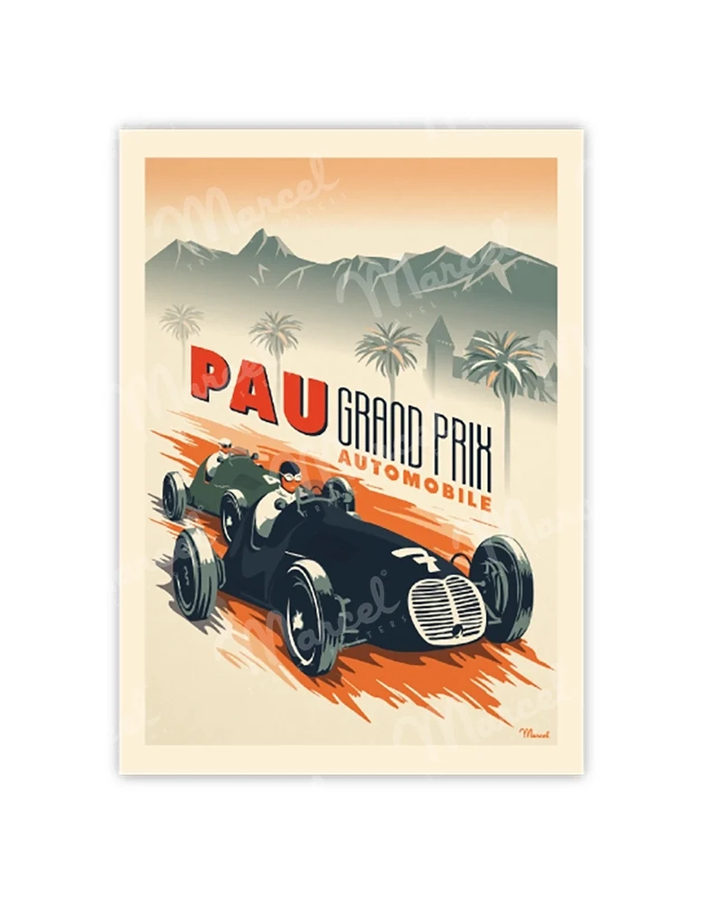 Carte Postale PAU "Grand Prix Automobile"