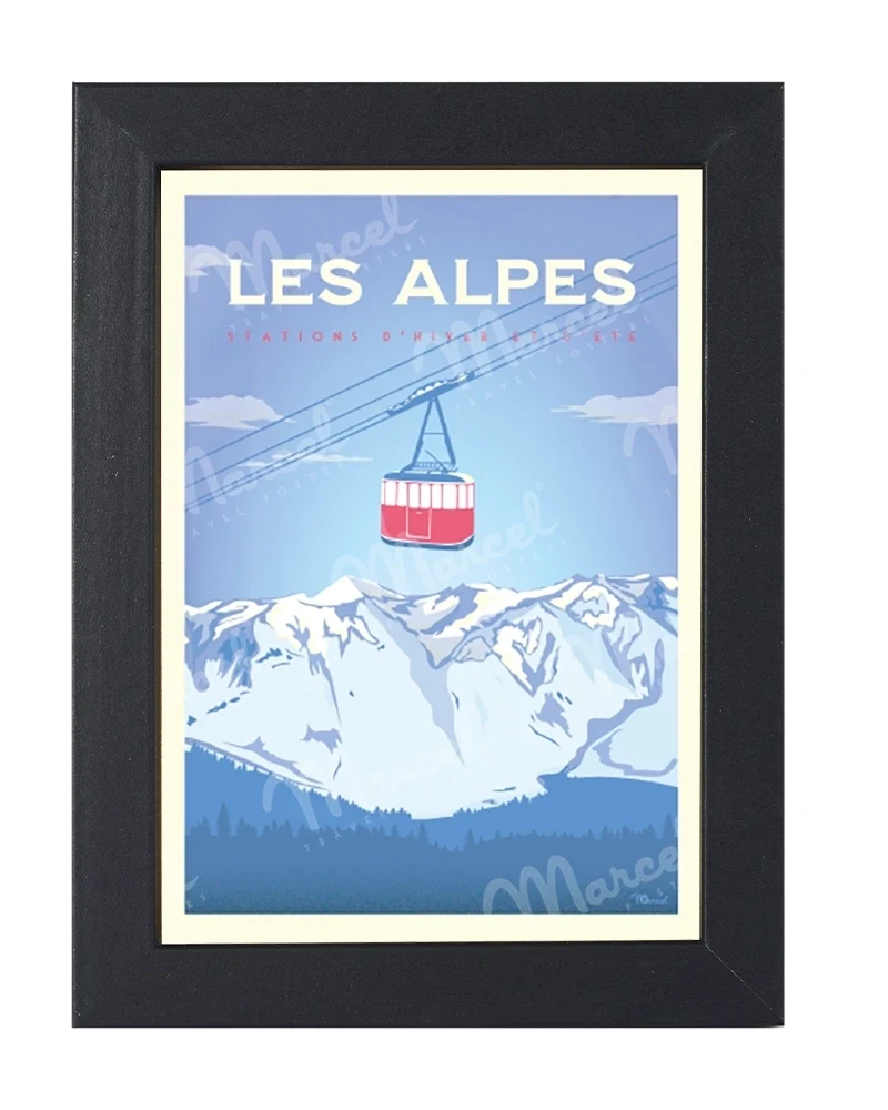 Carte Postale LES ALPES "Le Téléphérique"