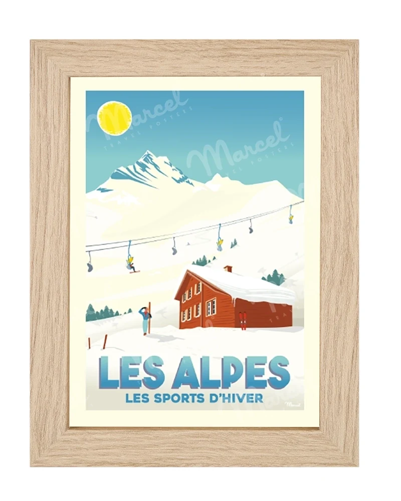 Carte Postale LES ALPES "Les Sports d’Hiver"
