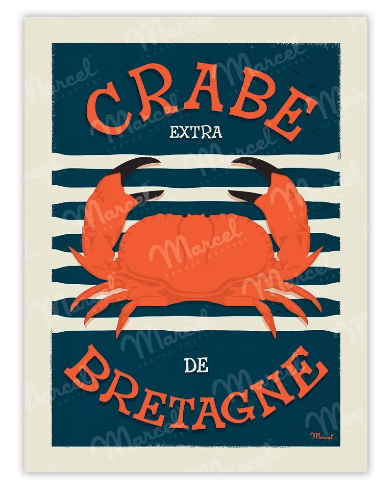 Affiche "Crabe de BRETAGNE"