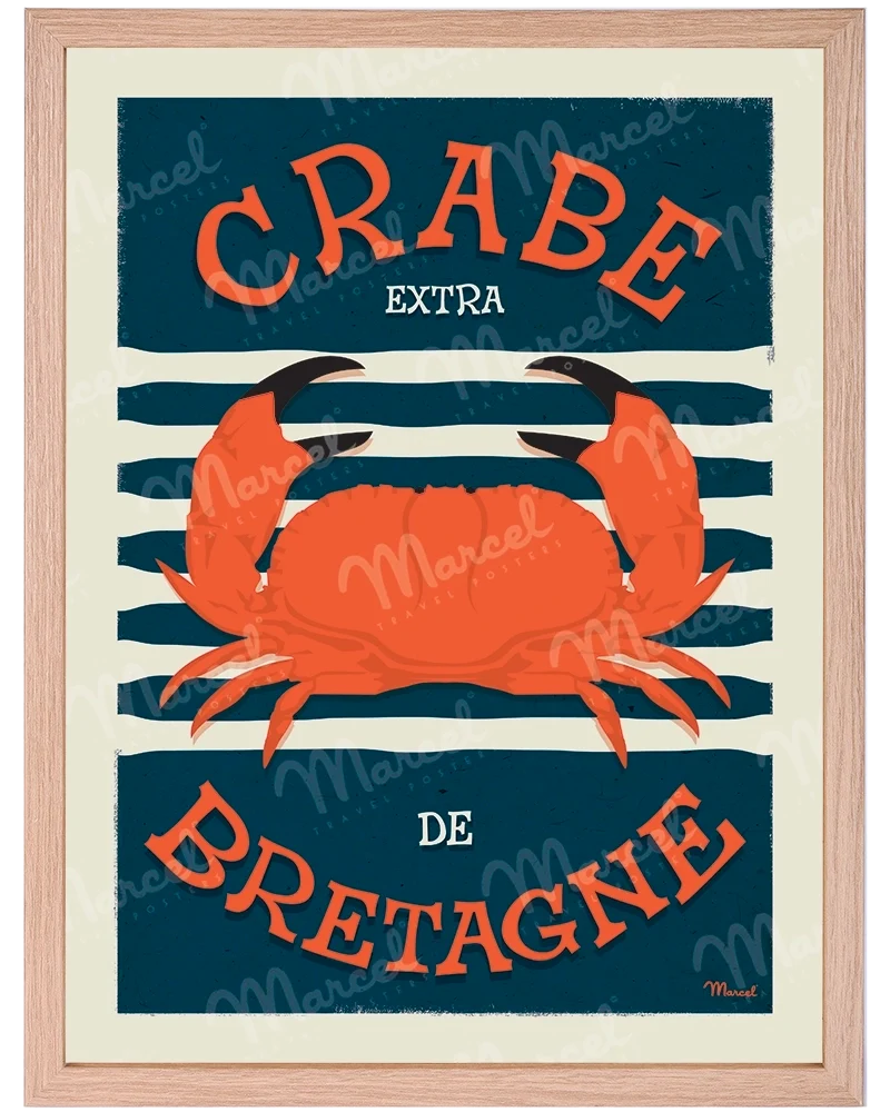 Affiche "Crabe de BRETAGNE"