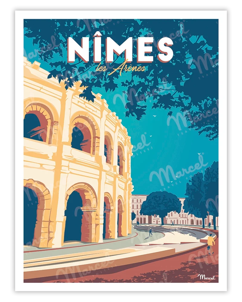 Affiche NÎMES "Les Arènes"