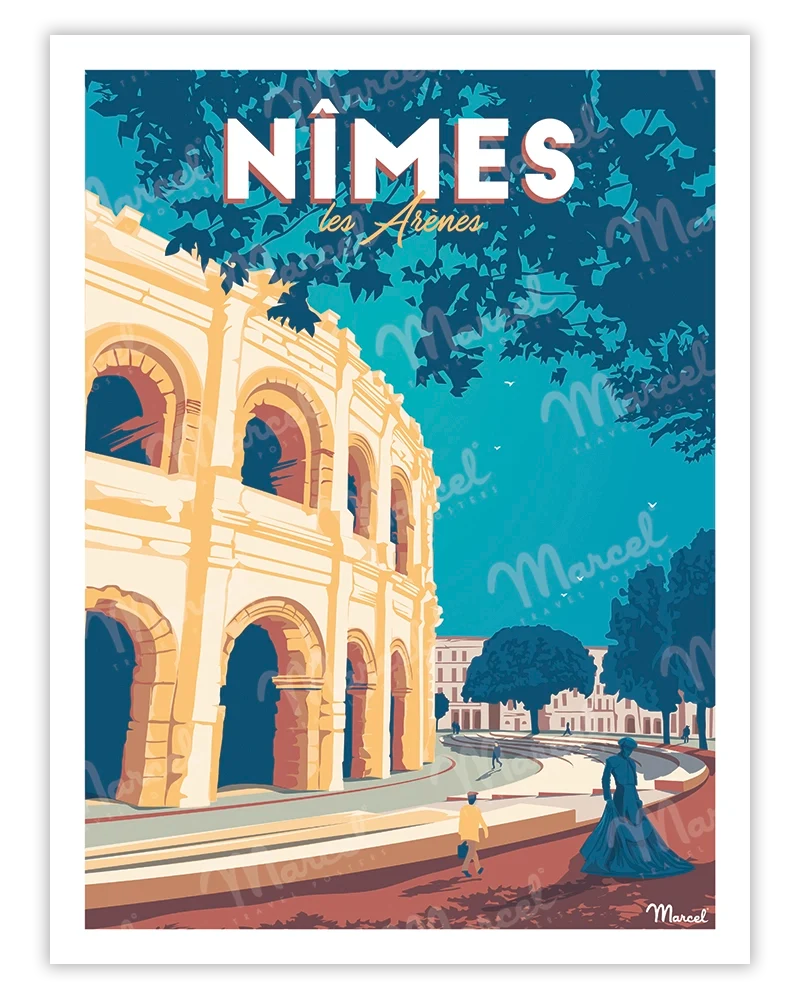 Affiche NÎMES "Les Arènes"