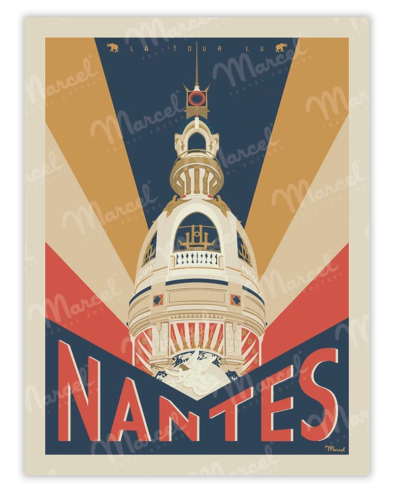 Affiche NANTES "La Tour LU"