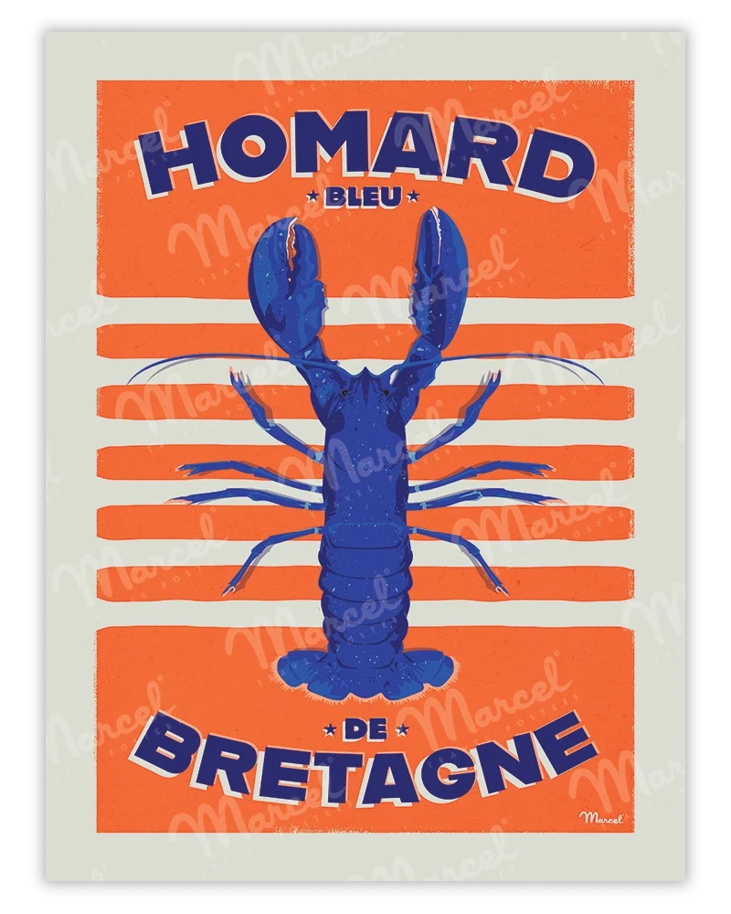 Affiche "Homard Bleu de BRETAGNE"