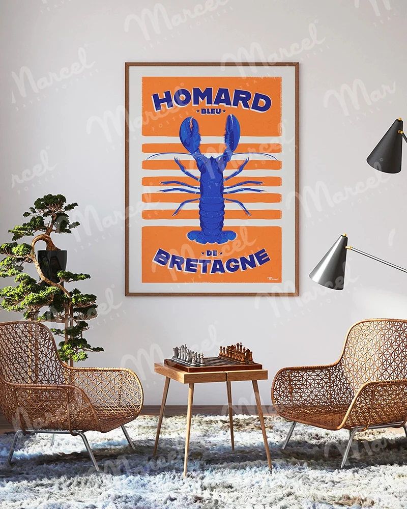 Affiche "Homard Bleu de BRETAGNE"