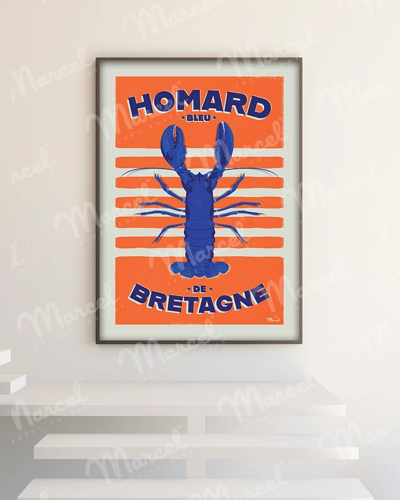 Affiche "Homard Bleu de BRETAGNE"