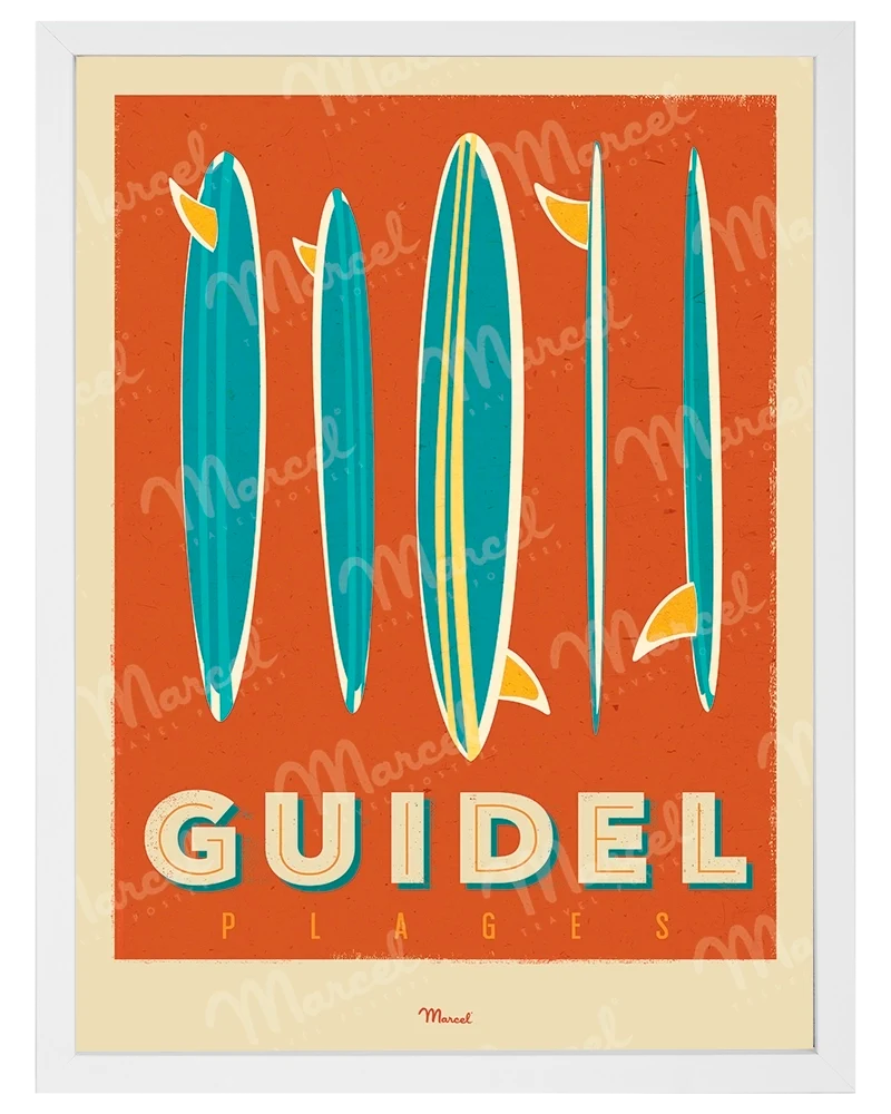 Affiche GUIDEL "Surfboards"