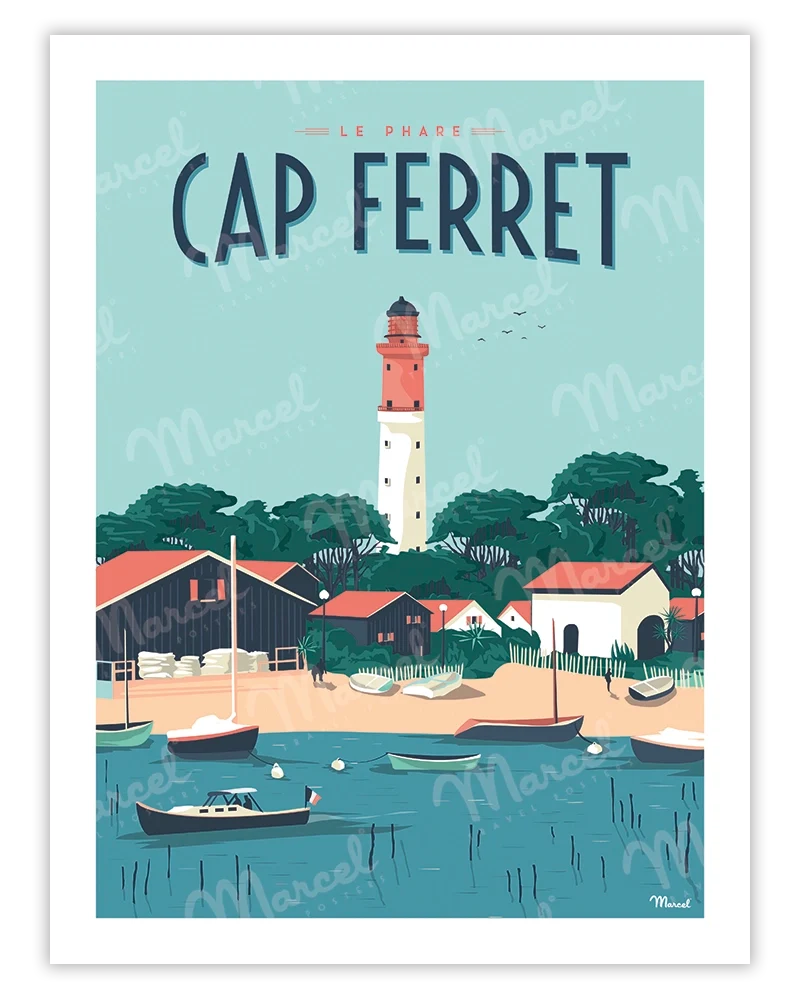 Affiche CAP FERRET "Le Phare"