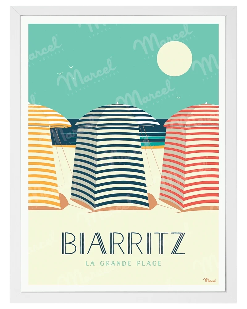 Affiche BIARRITZ "Les Tentes"