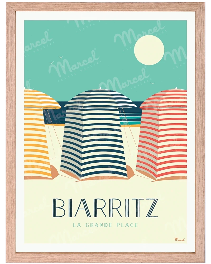 Affiche BIARRITZ "Les Tentes"