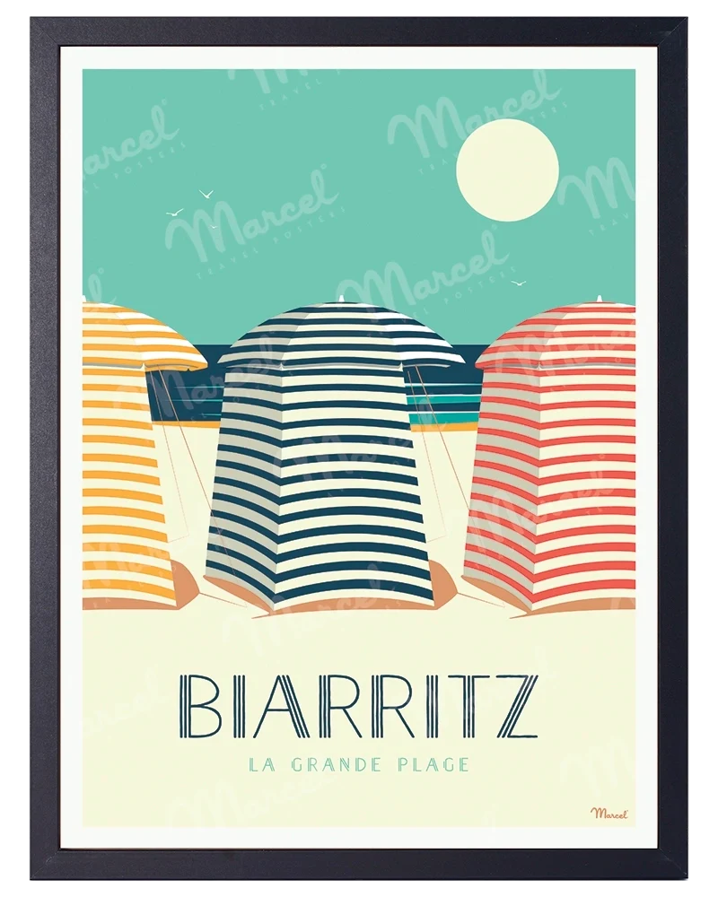 Affiche BIARRITZ "Les Tentes"