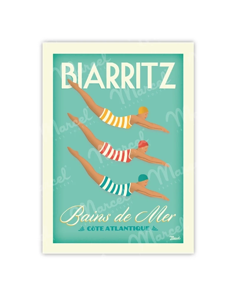 Carte Postale BIARRITZ "Bains de Mer"