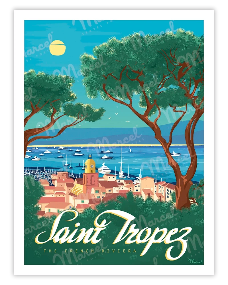 Affiche SAINT-TROPEZ "The French Riviera"