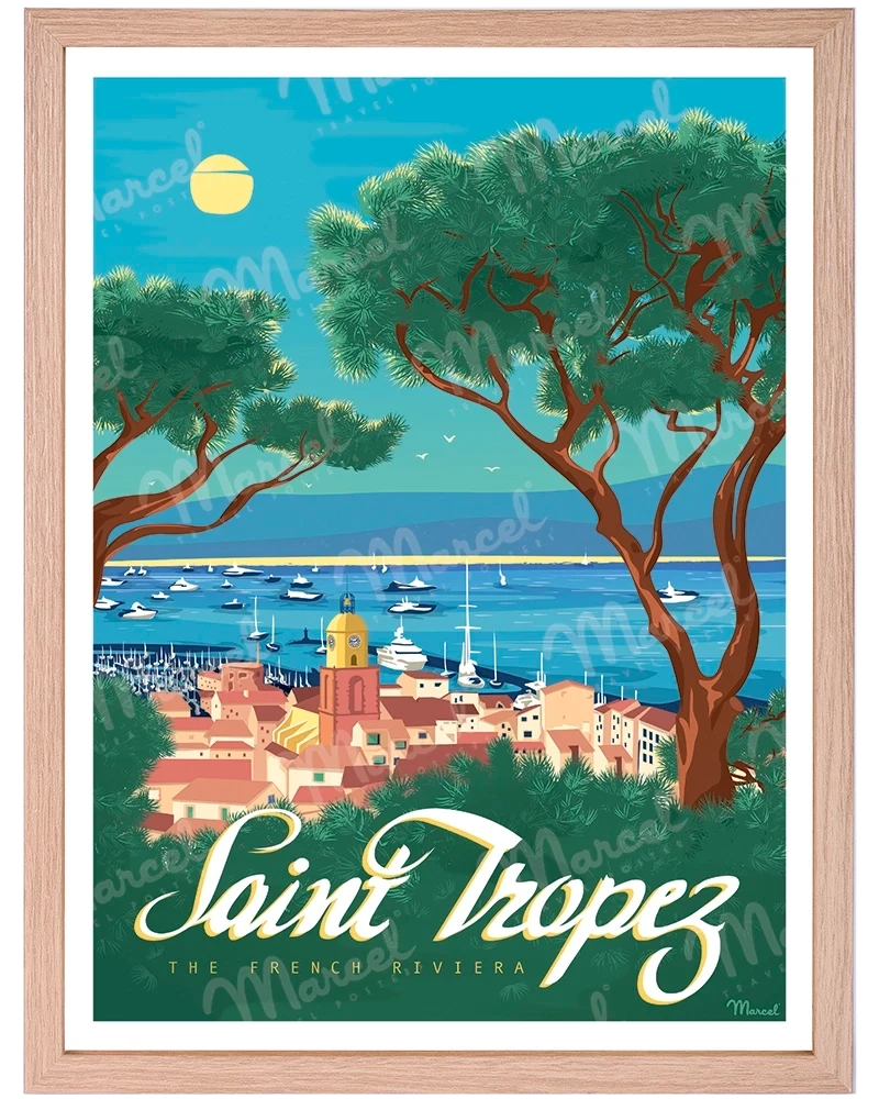 Affiche SAINT-TROPEZ "The French Riviera"
