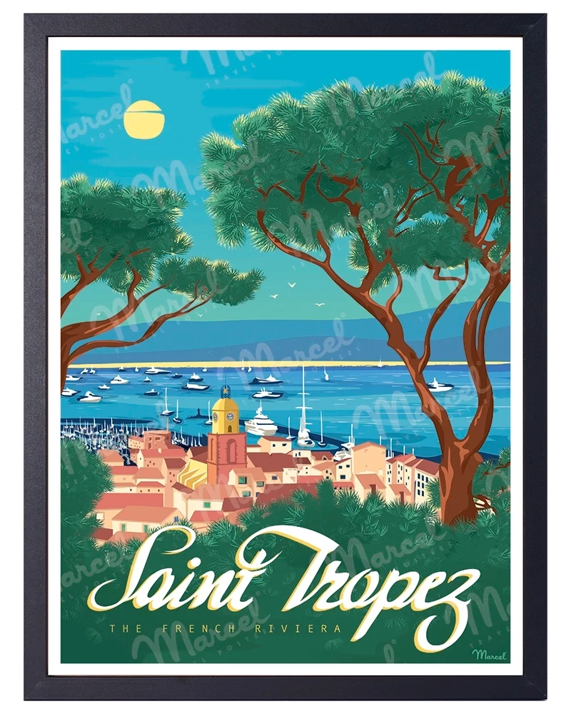 Affiche SAINT-TROPEZ "The French Riviera"