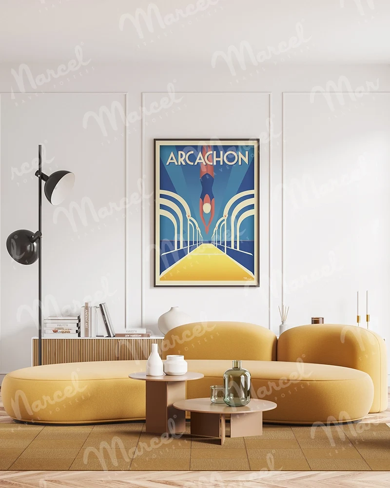 Affiche ARCACHON "Jetée Thiers"
