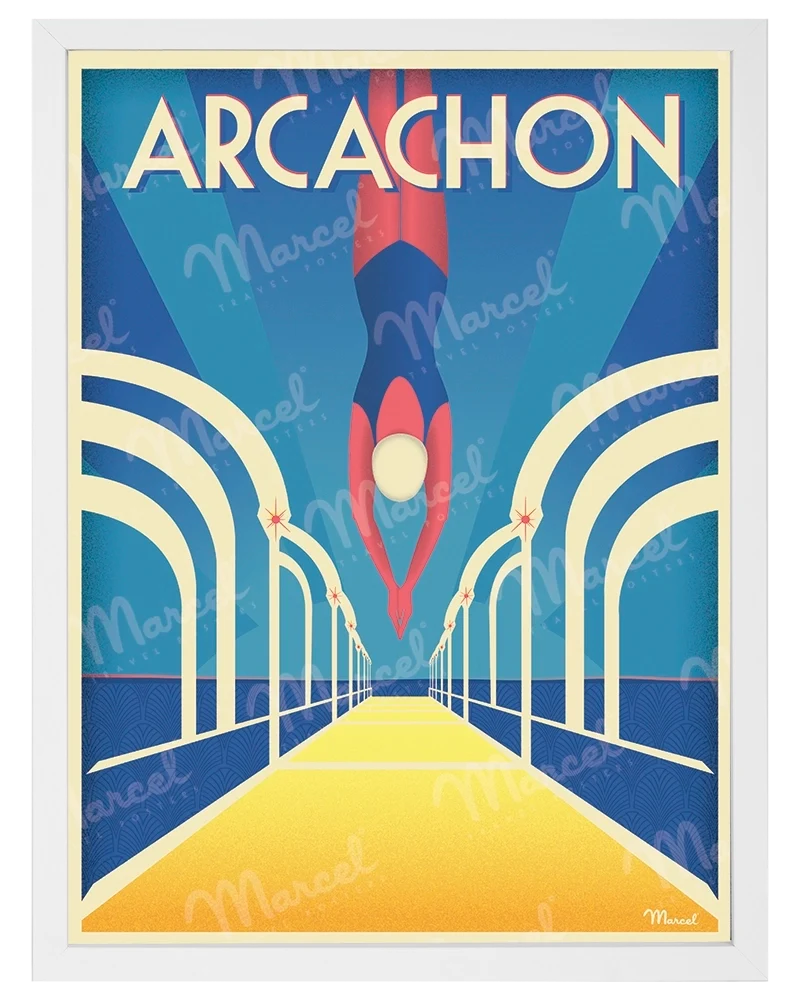 Affiche ARCACHON "Jetée Thiers"