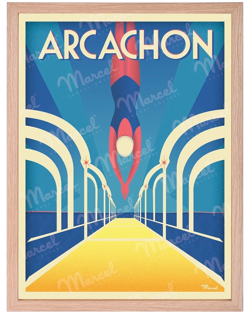 Affiche ARCACHON "Jetée Thiers"