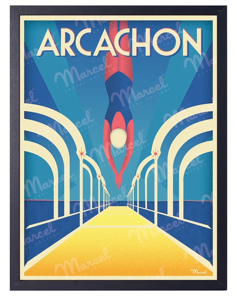 Affiche ARCACHON "Jetée Thiers"
