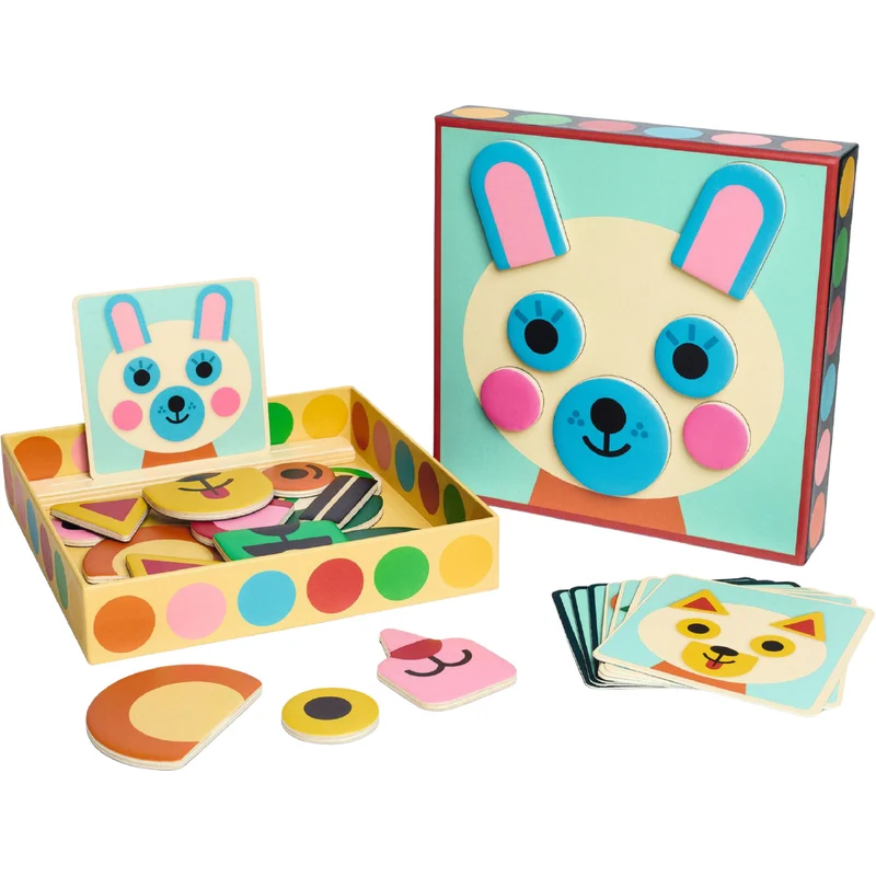 djeco jeu magnétique tinibox faces