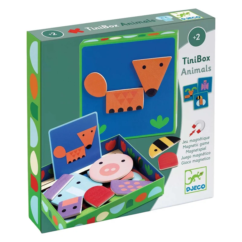 djeco jeu magnétique tinibox animaux