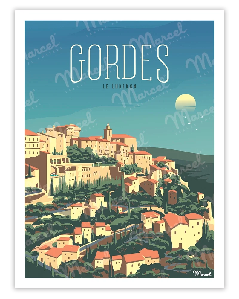 Affiche GORDES "Le Luberon"
