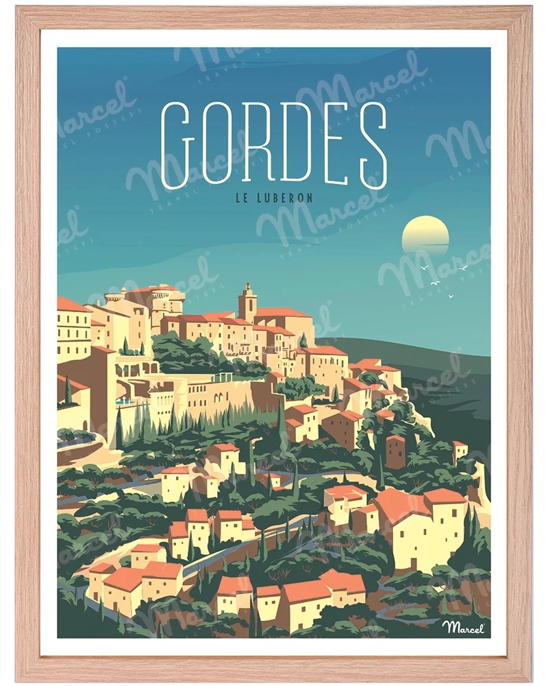 Affiche GORDES "Le Luberon"